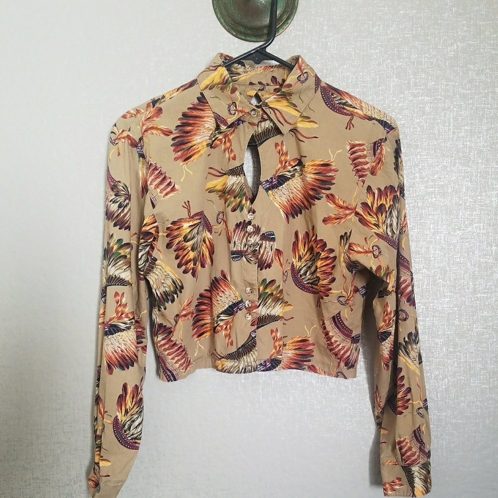 Cropped western shirt